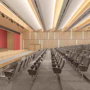 现代学校报告厅3D模型下载